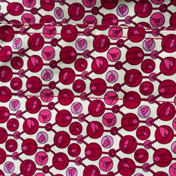 Gap Tulip Print Button Front Coat With Self Belt Red Pink Size XS - Picture 7 of 8